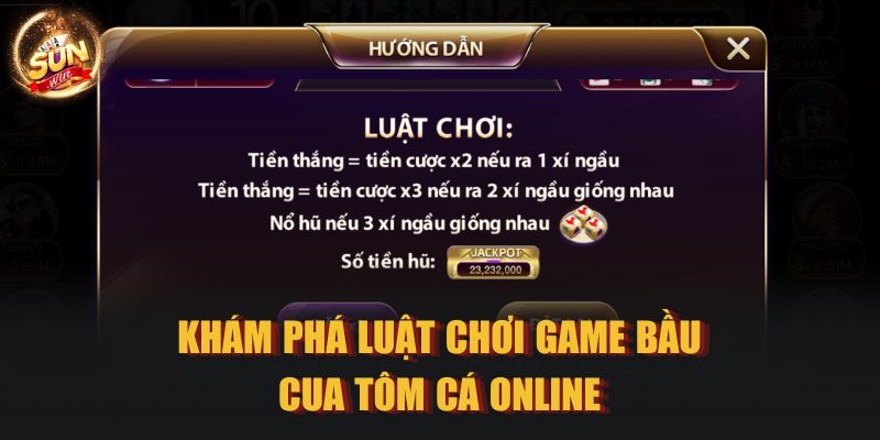 Khám phá luật chơi game Bầu Cua Tôm Cá online