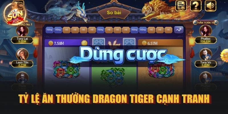 Tỷ lệ ăn thưởng Dragon Tiger cạnh tranh