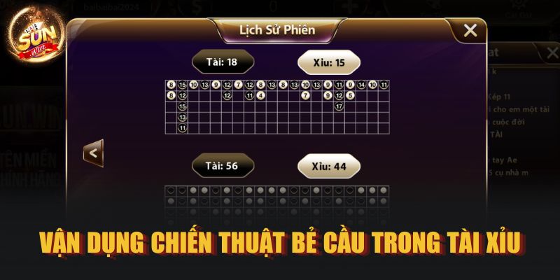 Vận dụng chiến thuật bẻ cầu trong Tài Xỉu